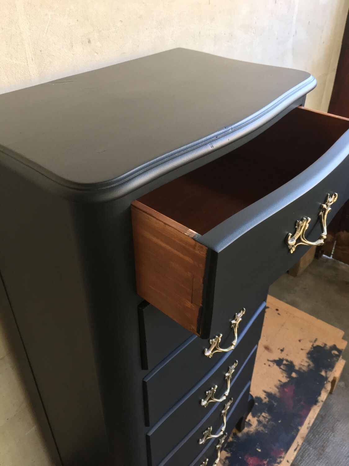 Vintage chiffonnier with black makeover