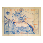 Affiche carte des ports de Marseille