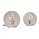 Pair of design mid century artglass Table Lamps, 1980s - Czechoslovakia