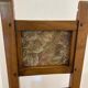 Antique chair with upholstered fabric seat