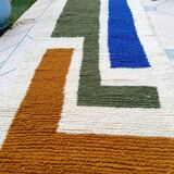 Tapis beni ouraine de couloir fait main taille 75 x 300 cm