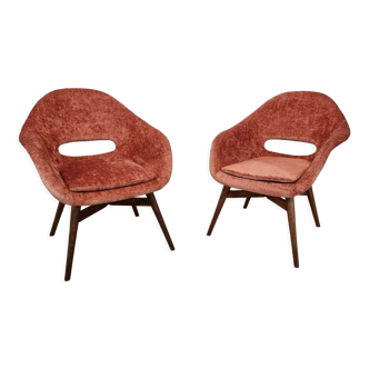 Shell restored armchairs by Miroslav Navratil