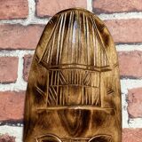 Masque mural en bois