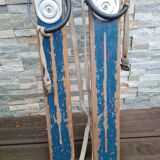 Paire de skis en bois vintage Ramy Alpa