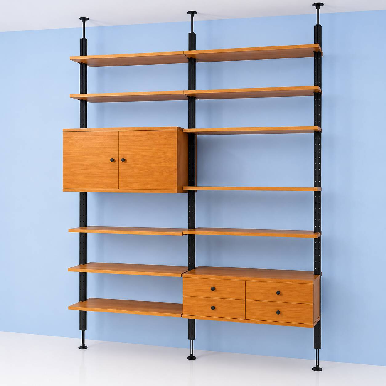 Wall Library or Floor/Ceiling in Blonde Beech