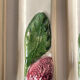 6 ceramic knive holders fruit decoration