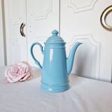 Vintage blue porcelain coffee pot