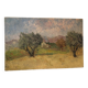 Oil painting of olive trees