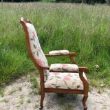 Voltaire armchair in cherry wood