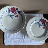 2 plates art' ́ ́ deco Gien pontoise