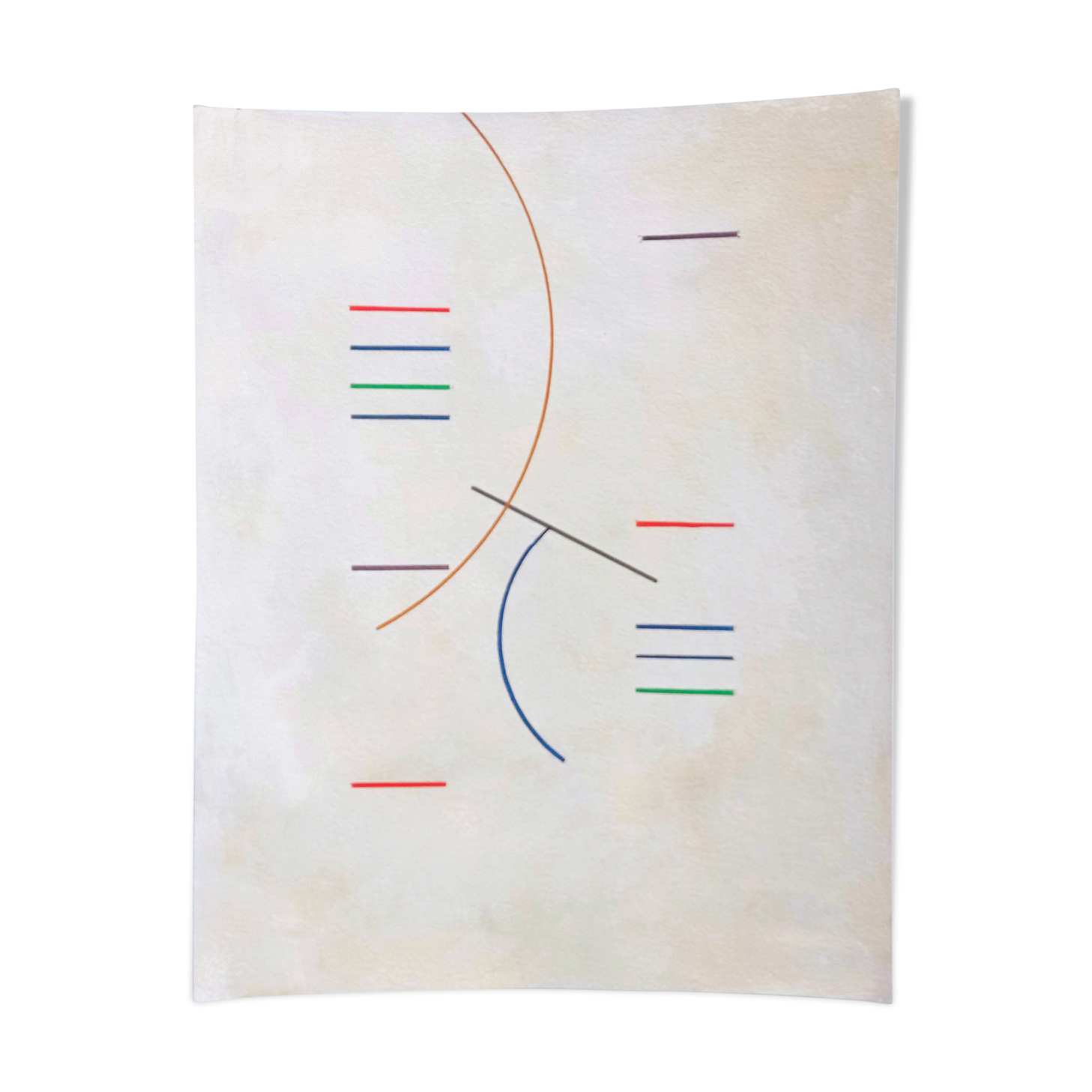 Abstraction geometric Curves an Straight