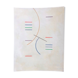 Abstraction geometric Curves an Straight