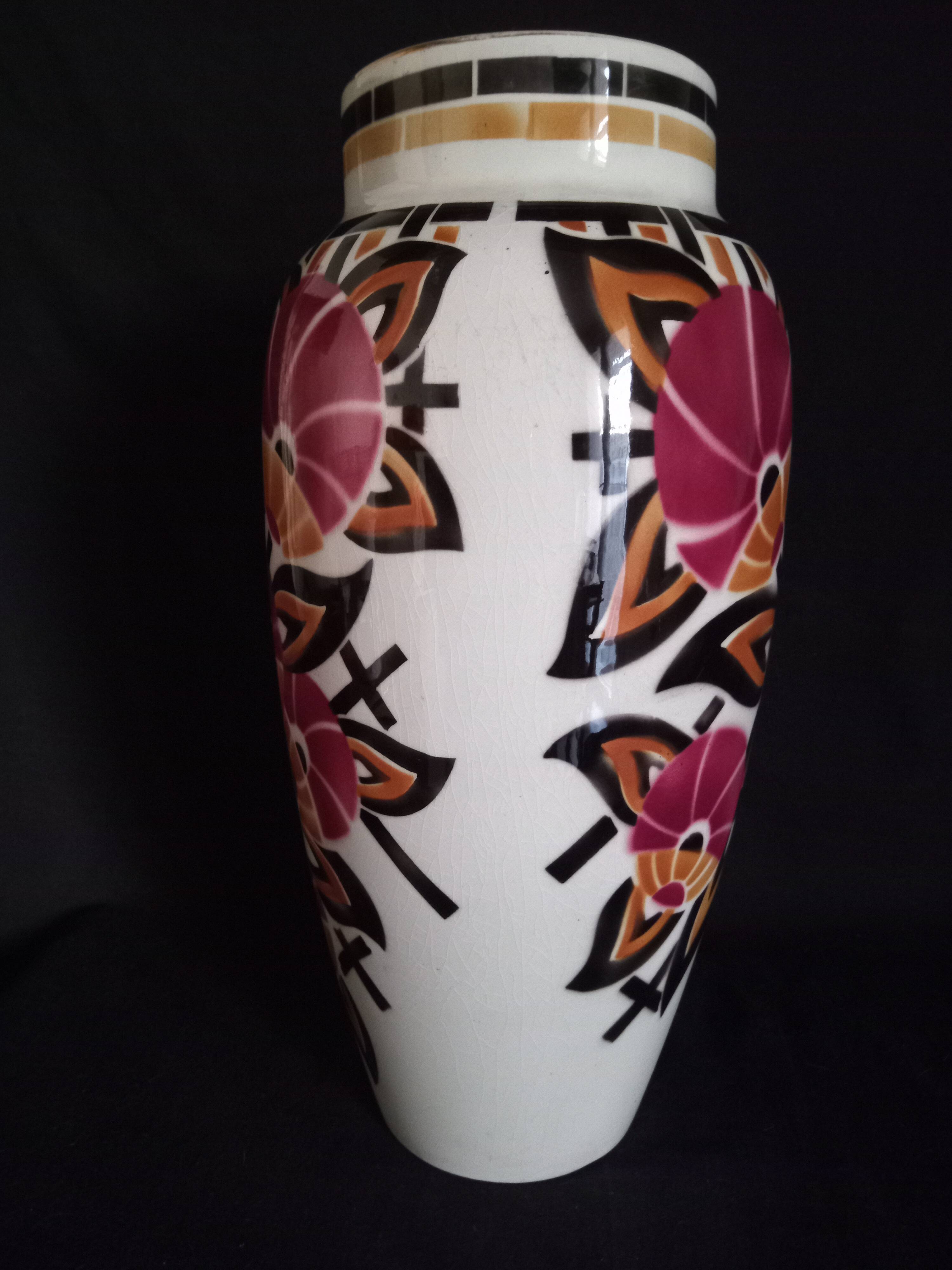 Keller & Guérin Luneville - Art Deco vase model "Pergola"