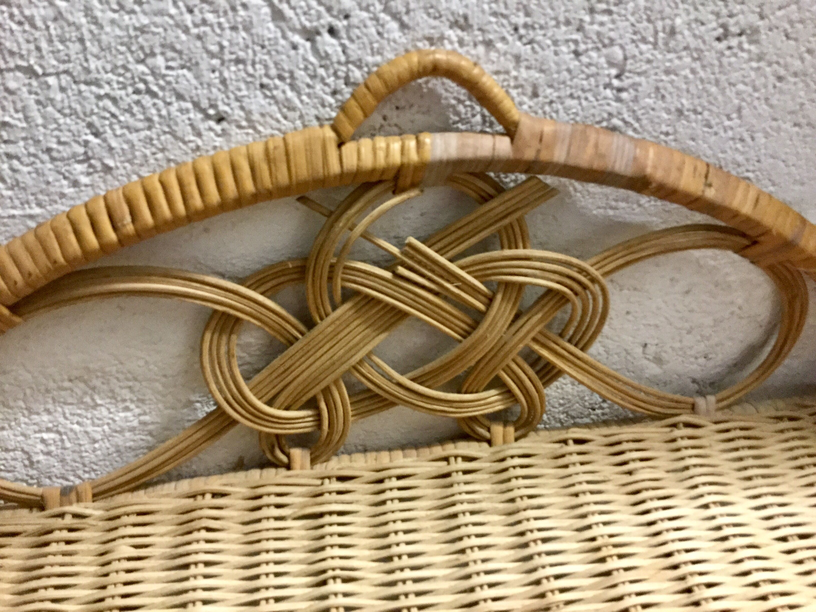 Vintage shelf in rattan