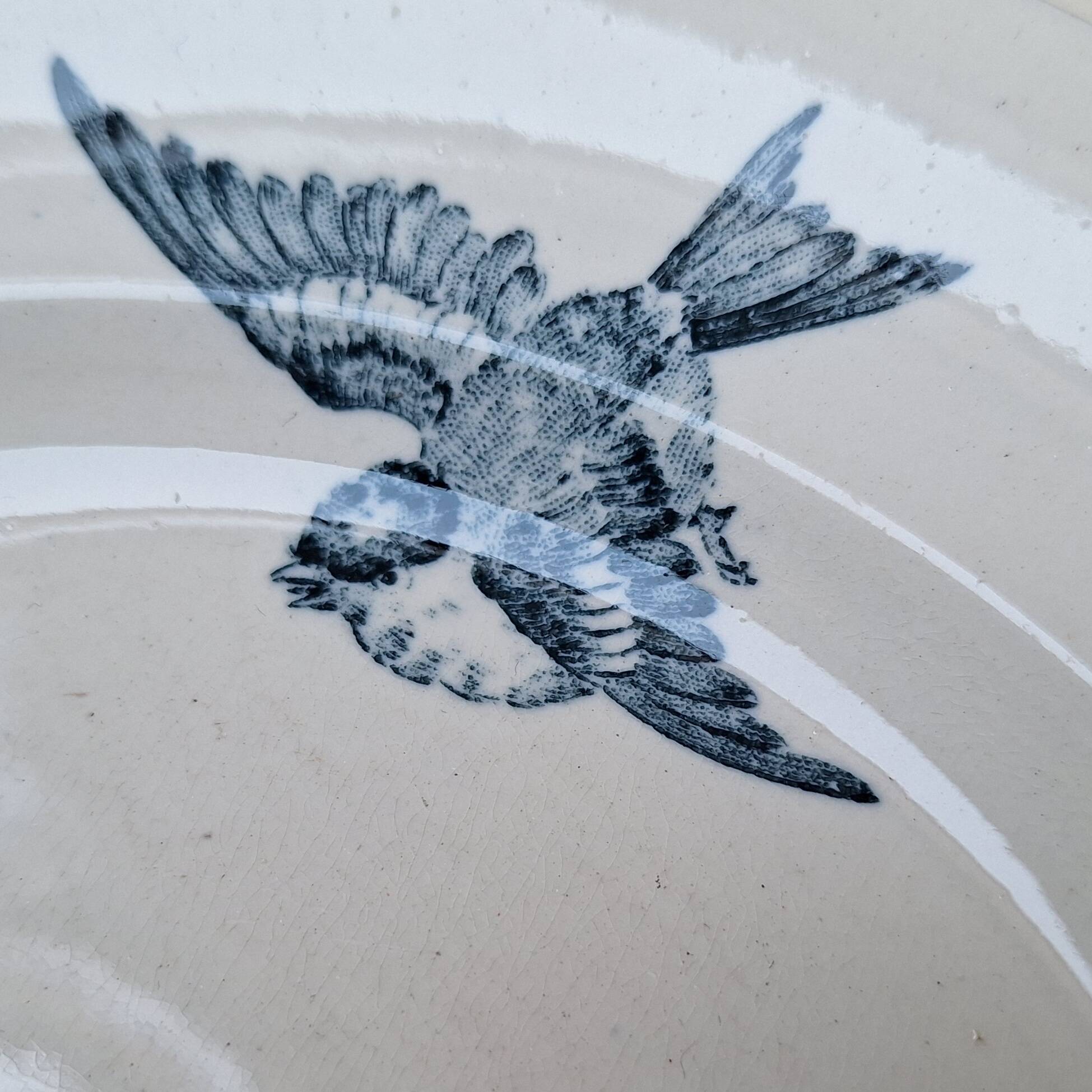 Service set in Longwy earthenware, Terre de fer.