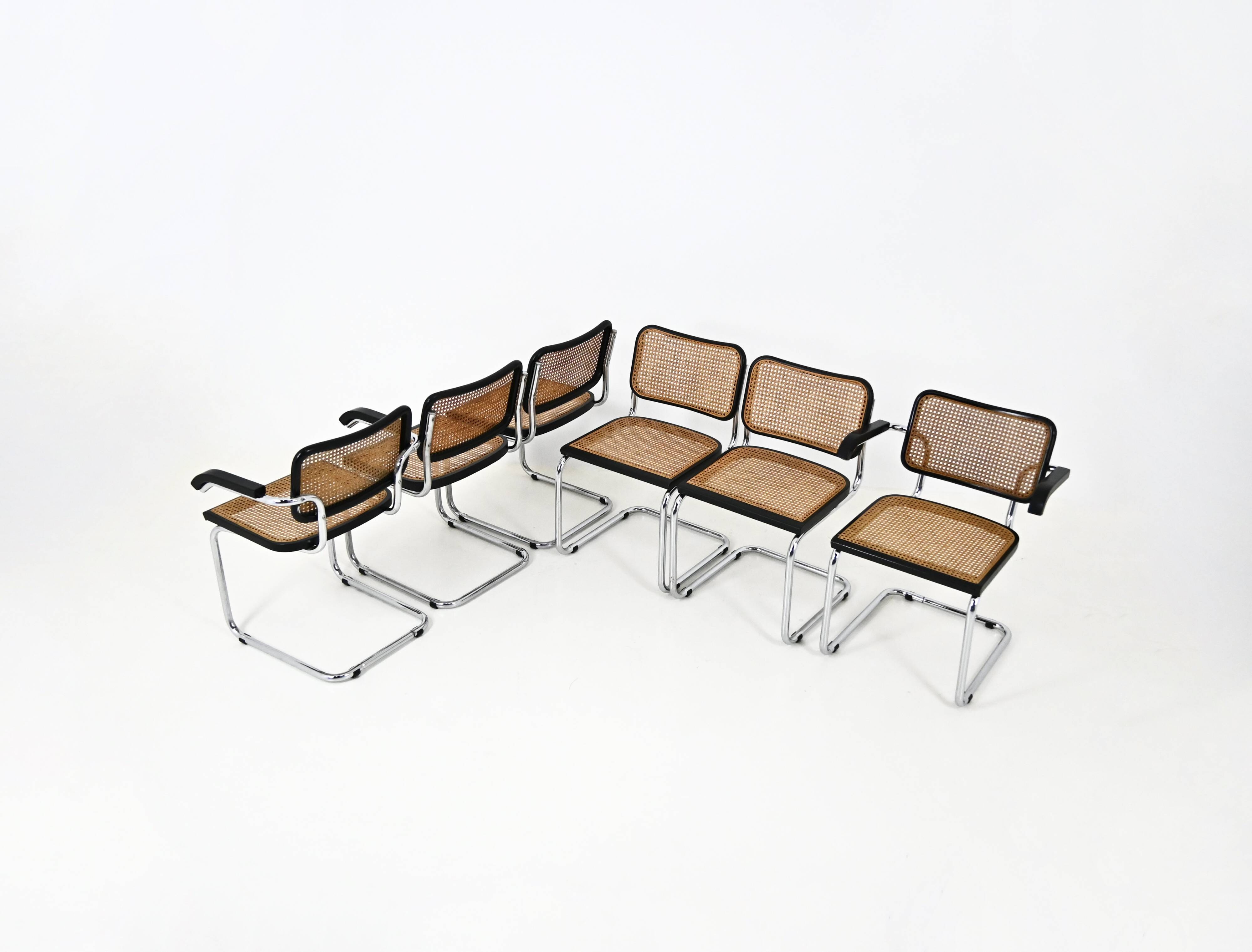 Ensemble de 6 chaises de salle à manger Style B32 de Marcel Breuer