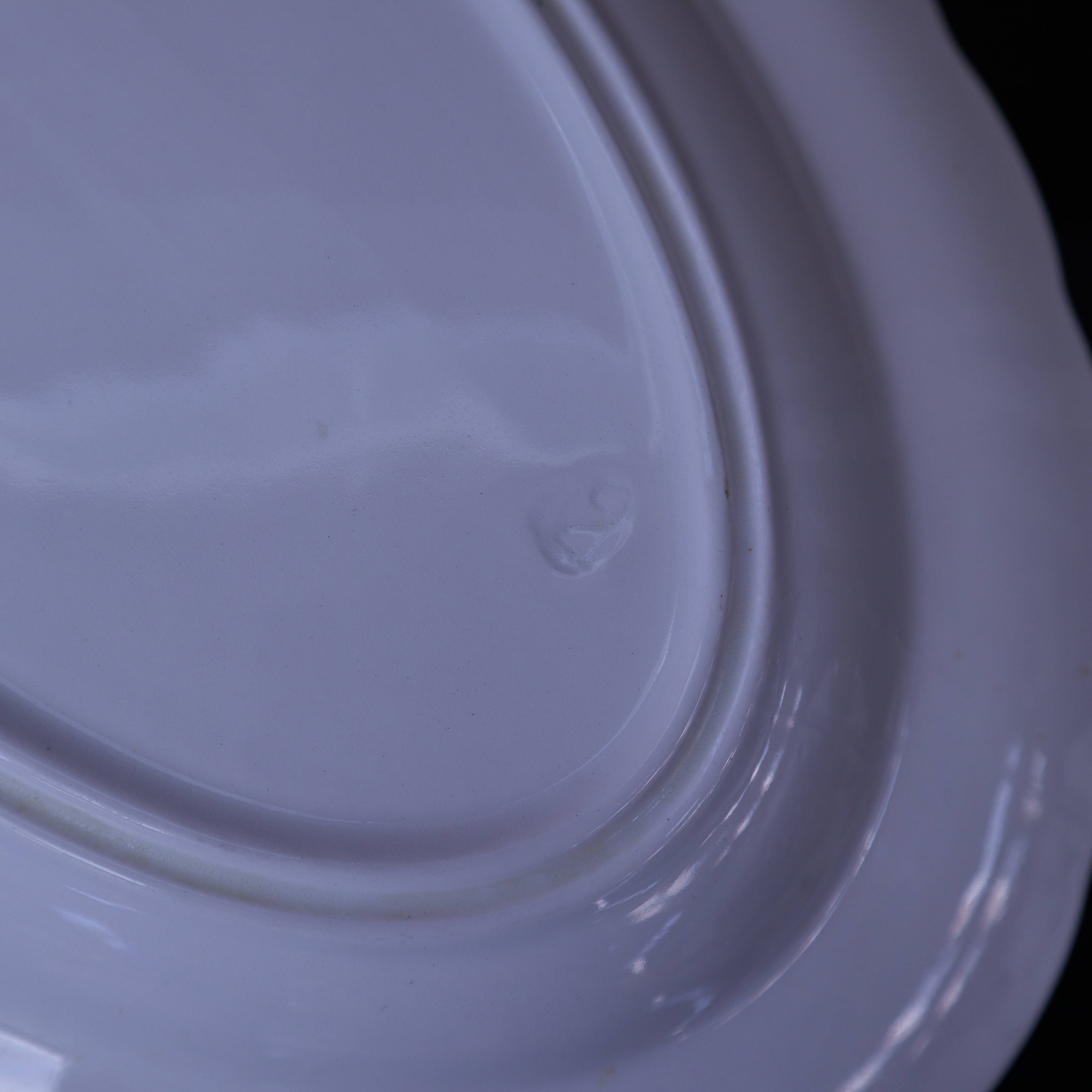 Oval plate Boch La Louvière