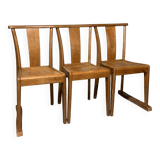 Banc STELLA trois chaises Vintage en Bois Rétro