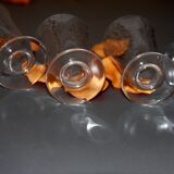 Four Baccarat flutes engraved crystal model Michelangelo