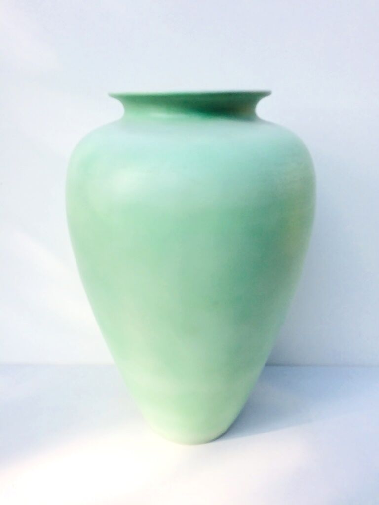 Vase faïence vert céladon