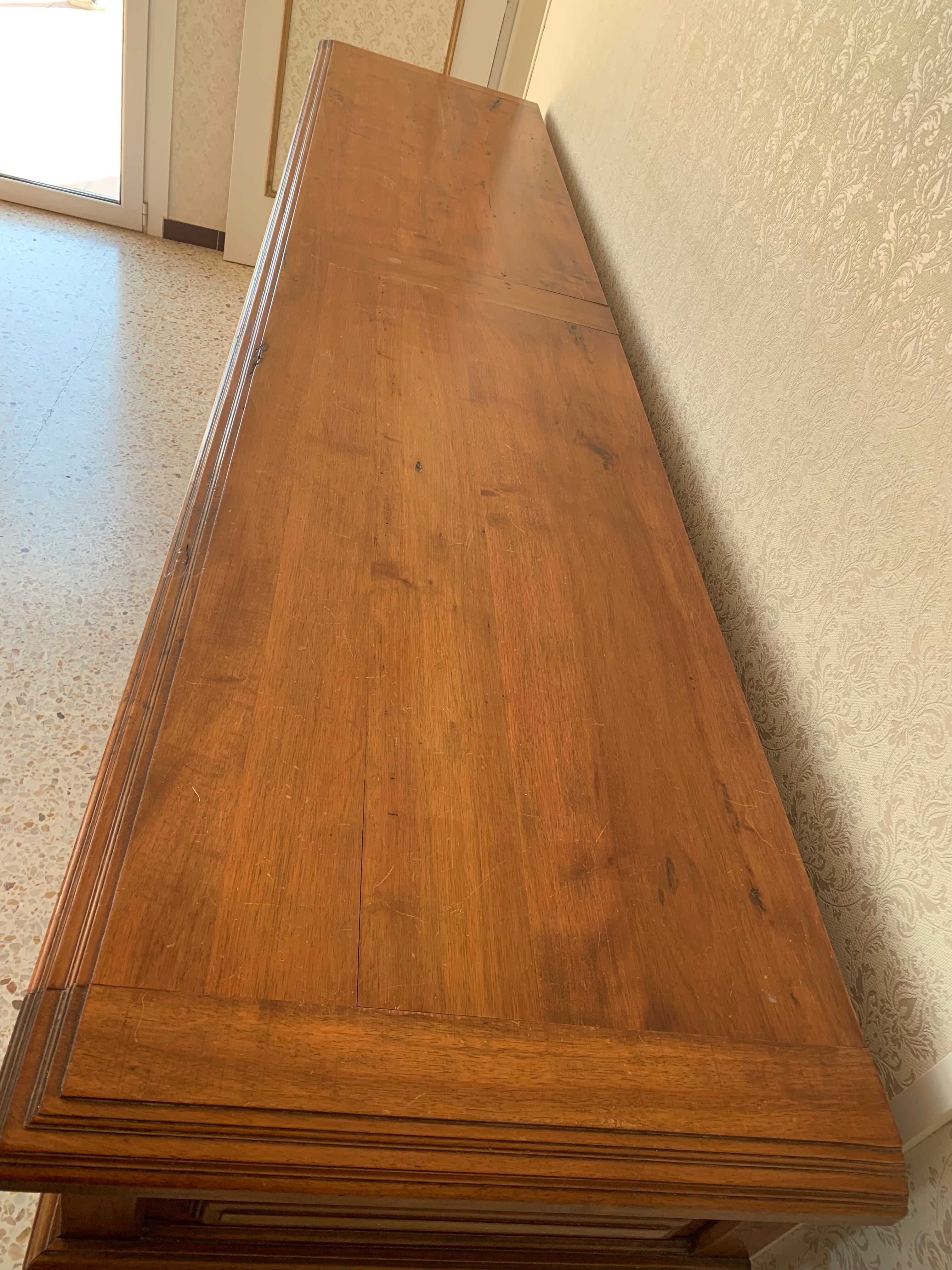 Vintage 4-door sideboard in solid wood