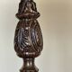 Table lamp base candlestick in chiselled brass and marble base.