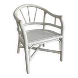 Children's armchair, white rattan
