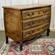 Louis XV style chest of drawers from the 1950s in cherry wood and elm burl