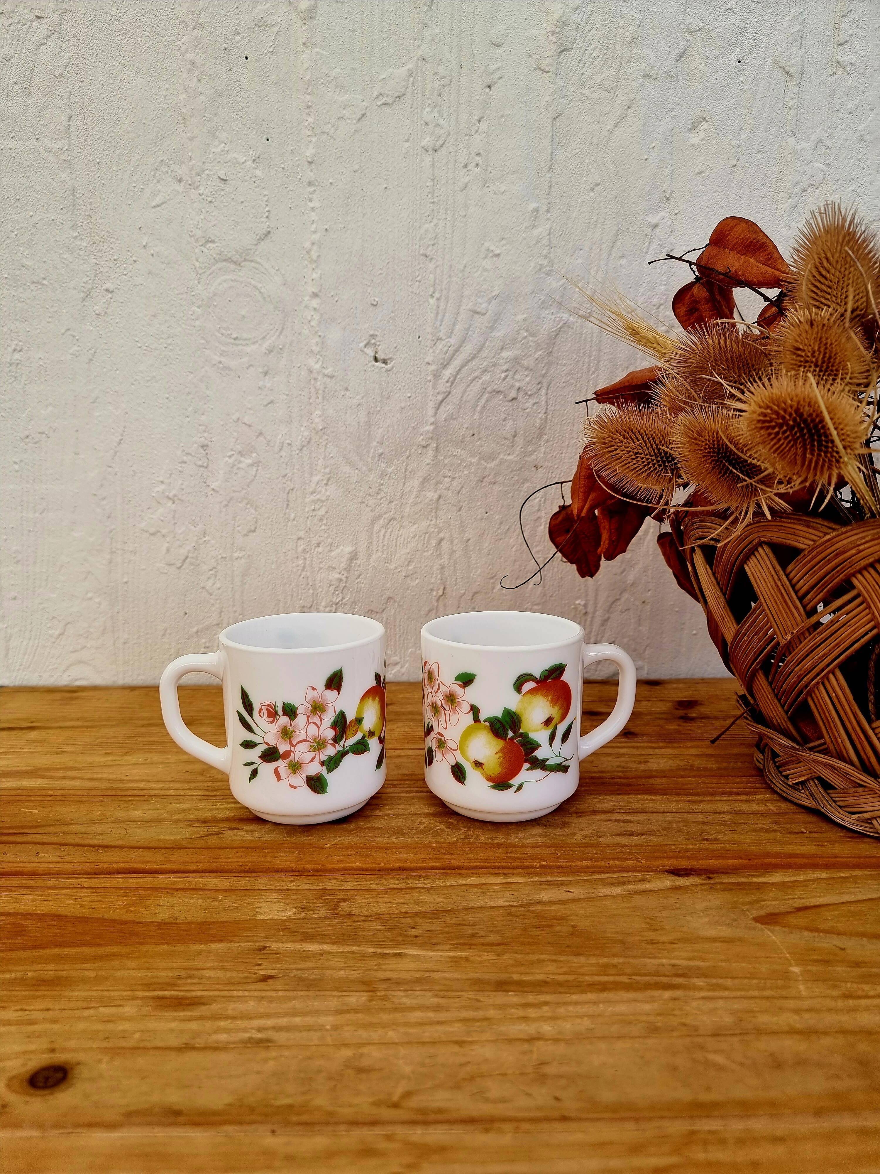 Set of 2 mugs Arcopal model apples