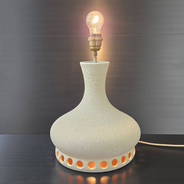 Lampe vintage 1970 émaillage orange