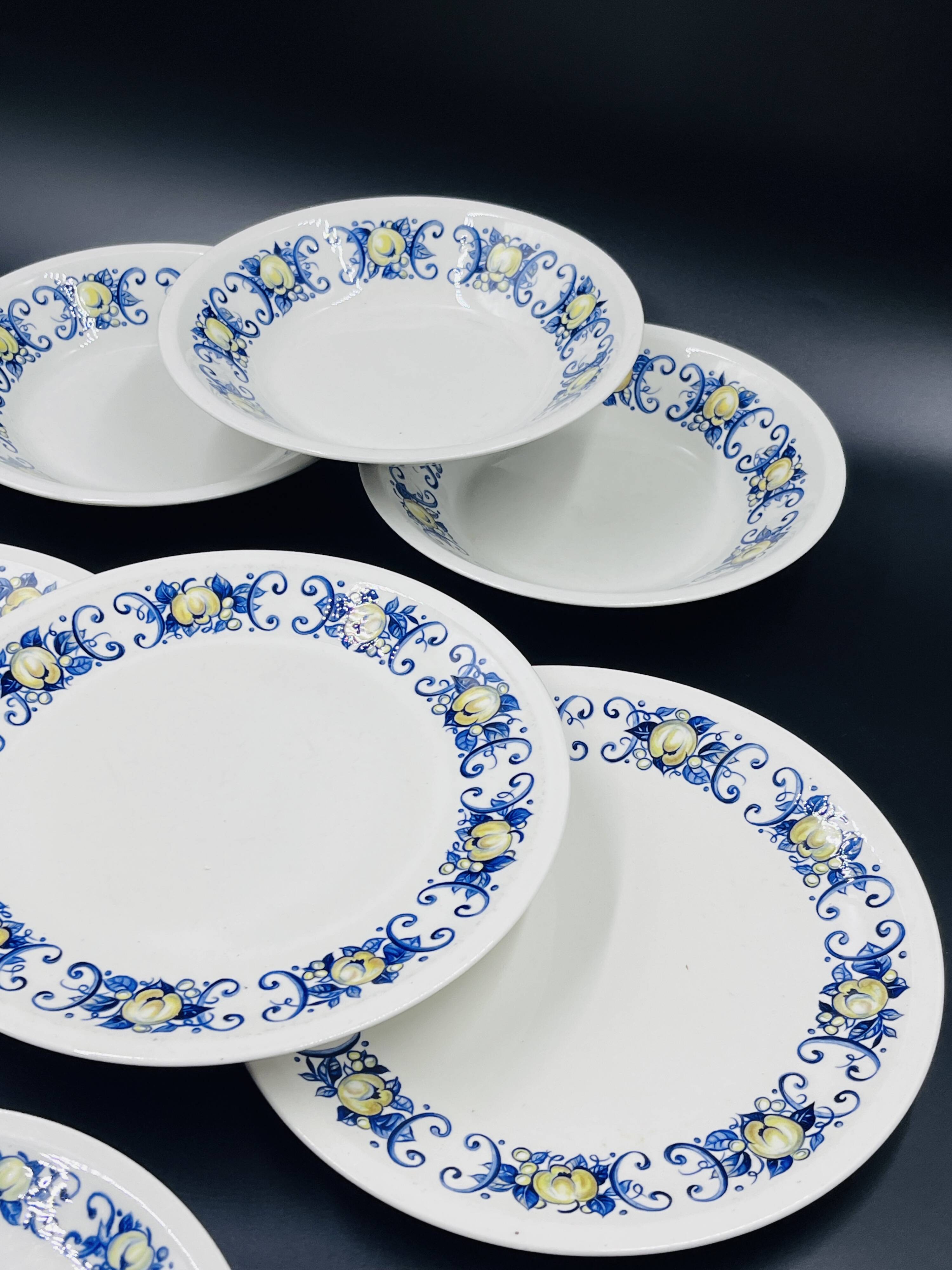 Set of 9 vintage Cadiz plates – Villeroy & Boch – 1960s–1970s