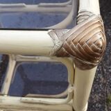 Rattan side table