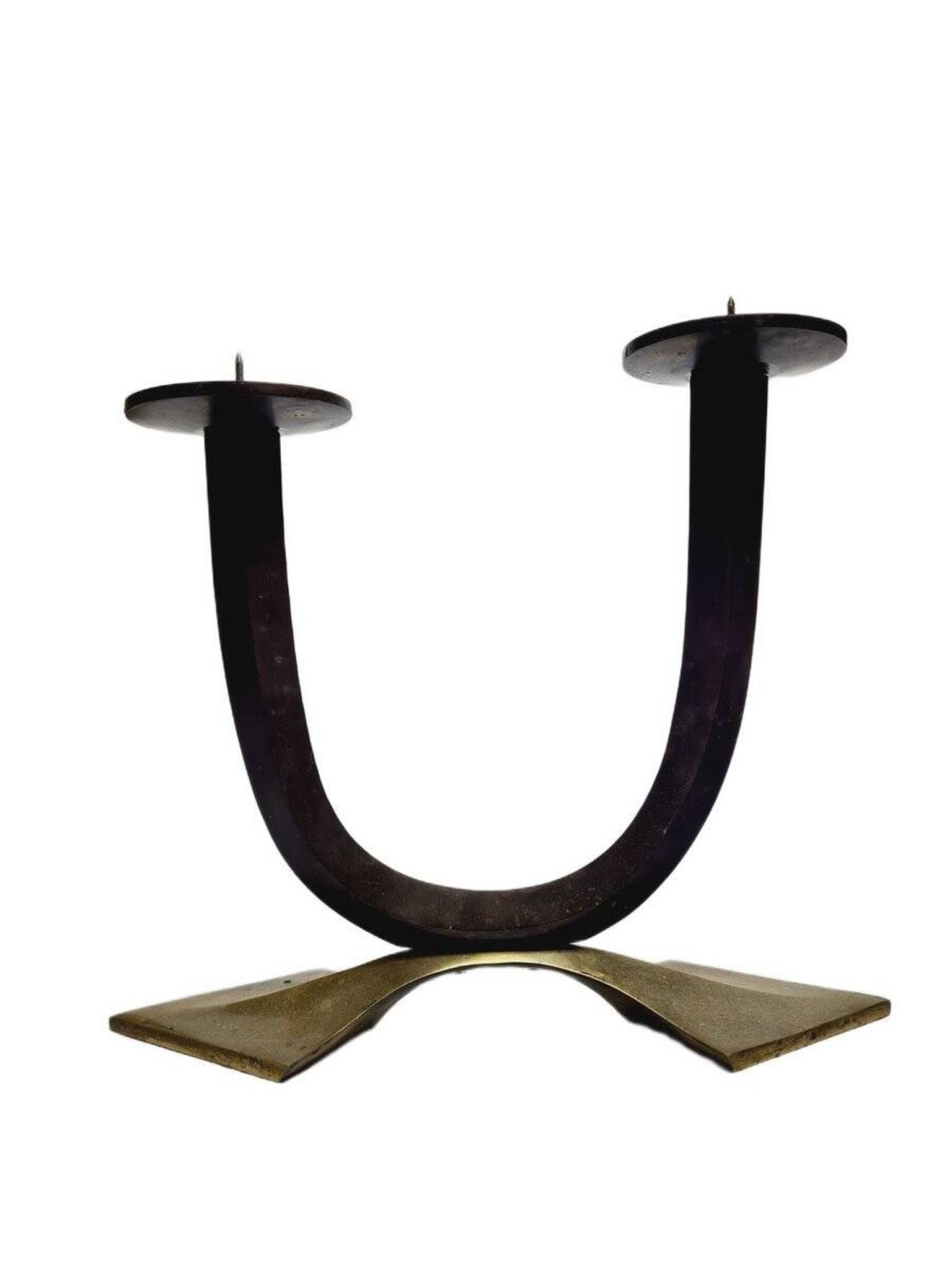 Art Deco style 2-armed candleholder, Germany, 1950s