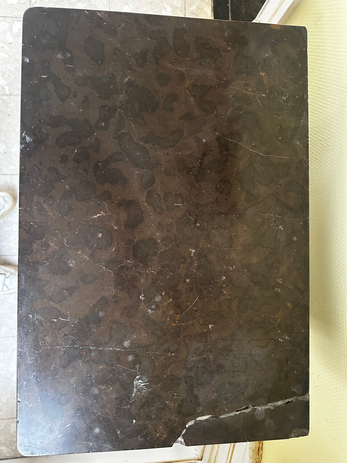 Console époque Restauration en Acajou et marbre