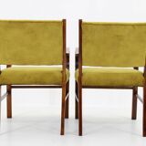 1940s Pair of Restored Beech Art Deco Armchairs ,Czechoslovakia