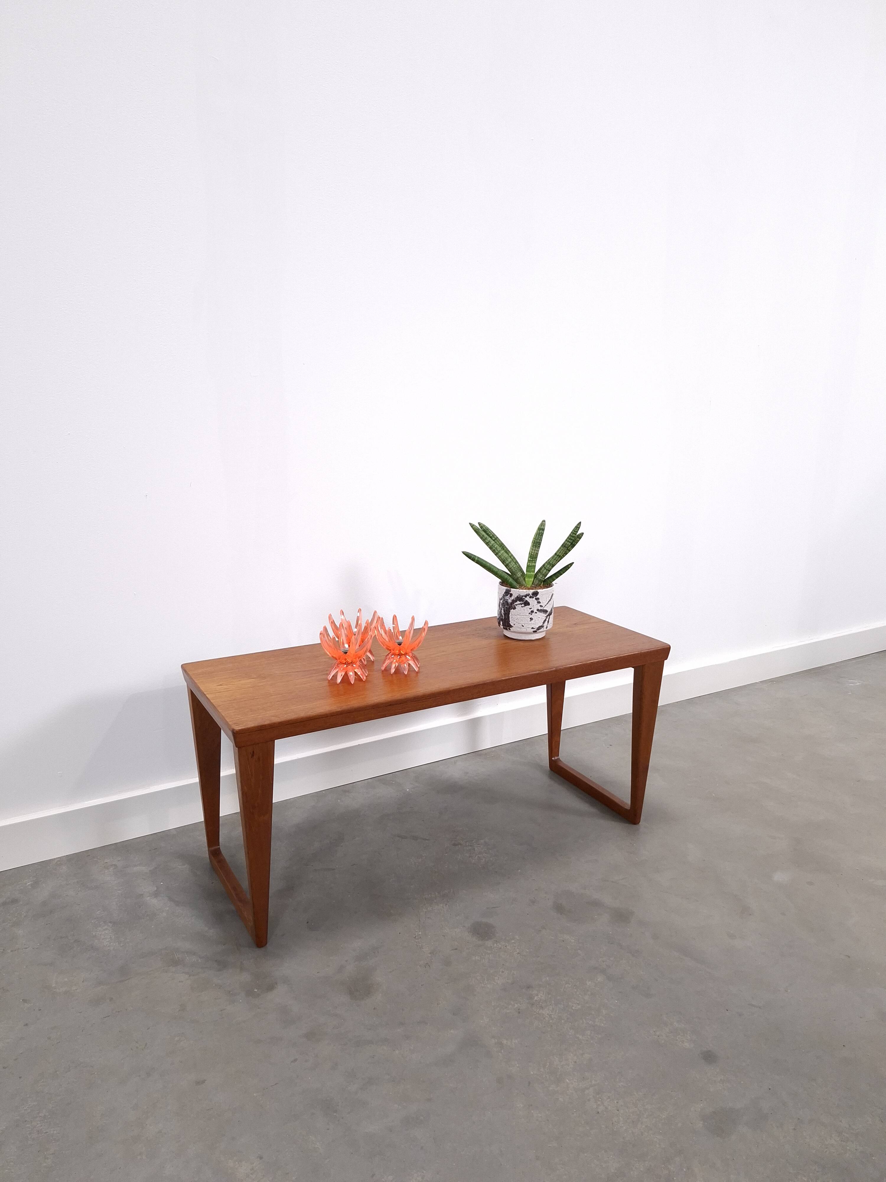 Vintage teak table Kai Kristiansen, Danish design coffee table, model 35