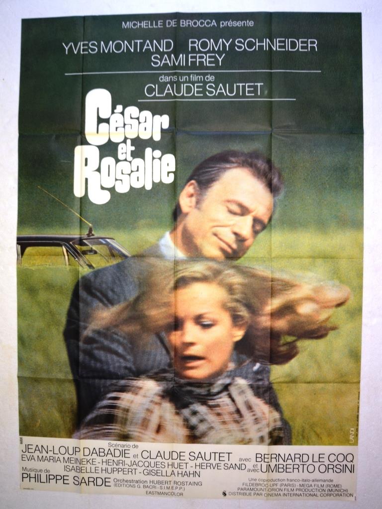 Original film poster "Caesar and Rosalie" from 1972 Romy Schneider, Montand...