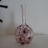 Vase gourde pâte de verre dégagé à l'acide signé bendor