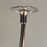 Silver-plated metal candle holder