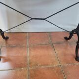 Table de bistrot piètement fonte dessus chêne
