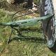 large antique iron table riveted