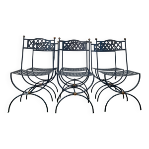 Serie de 6 chaises en - acier