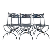 Serie de 6 chaises en acier