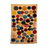 Tapis ou	tapisserie en	laine représentant des cercles colorés
