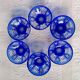 6 small cut glass bowls, vintage cobalt blue salt shaker