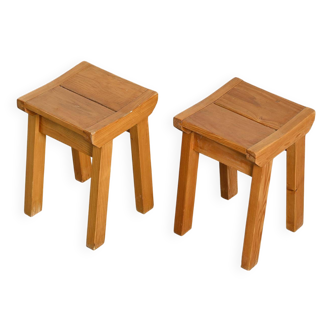 Pair of stools for Les Arcs by Christian Durupt