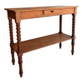 Console, desserte de magasin en pitchpin, début XXème
