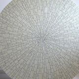 White and chrome mosaic coffee table by Heinz Lilienthal