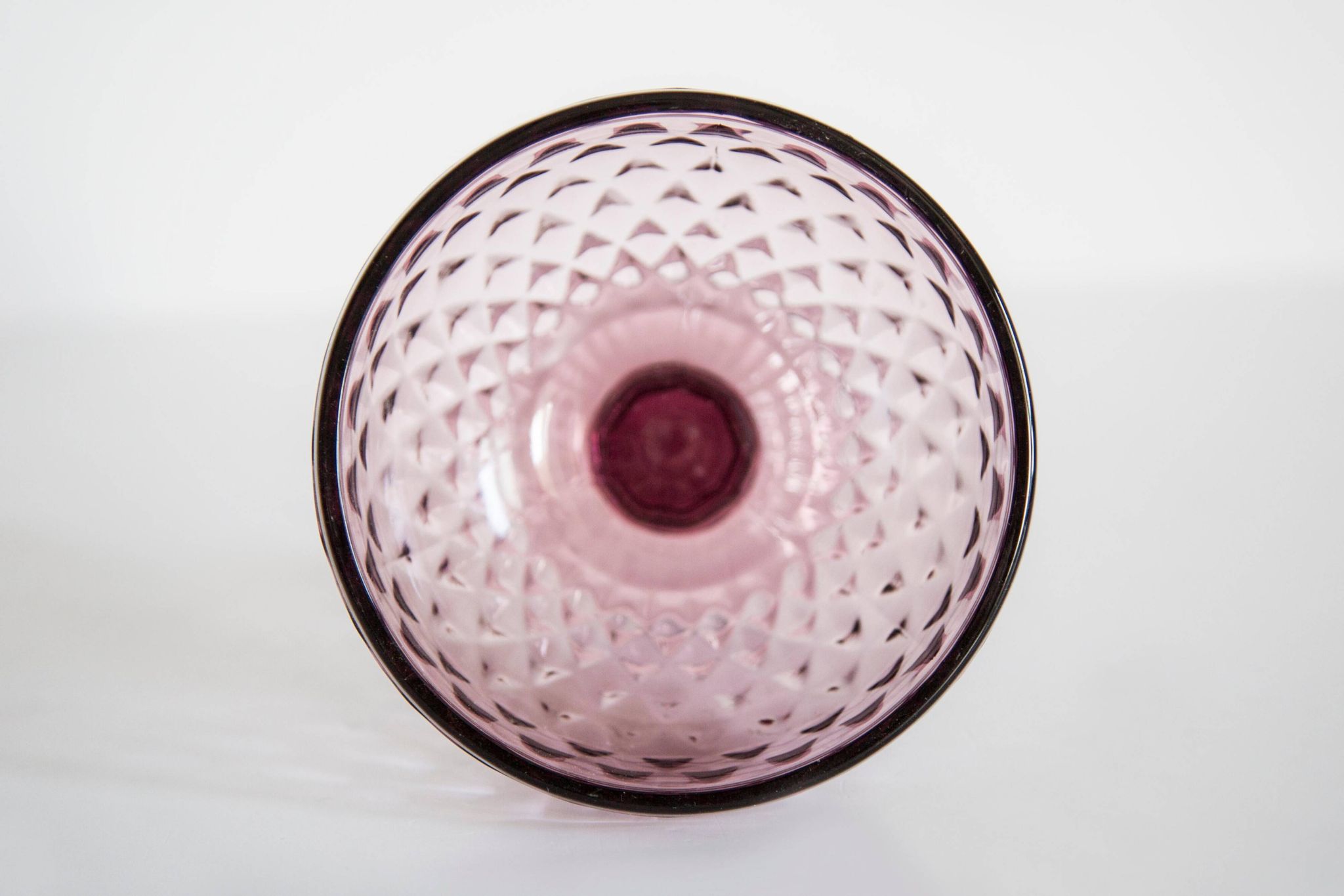 Vintage purple glass sugar bowl from the mid-century, Italy, 1960s.