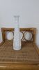 Vintage white moulded glass soliflore in Art Deco style from the 1960s.